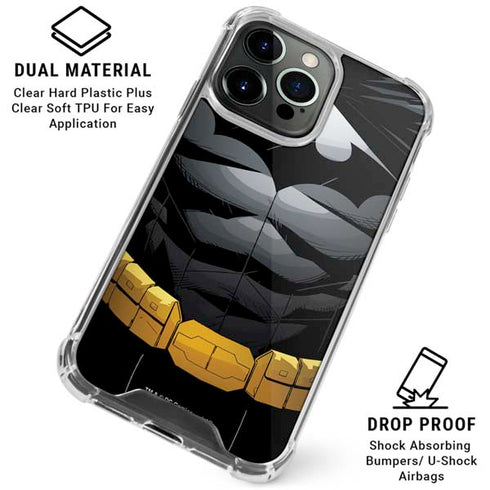 DC Comics Batman Chest Comic art iPhone 16 Pro Clear Case